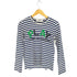 プレイコムデギャルソン PLAY COMME des GARCONS ad2010 ロゴプリントボーダーカットソー レディース m