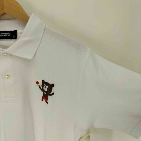 ビームスティー BEAMS T クマ アニマル 刺繍 コットン ポリ ポロシャツ メンズ JPN:L