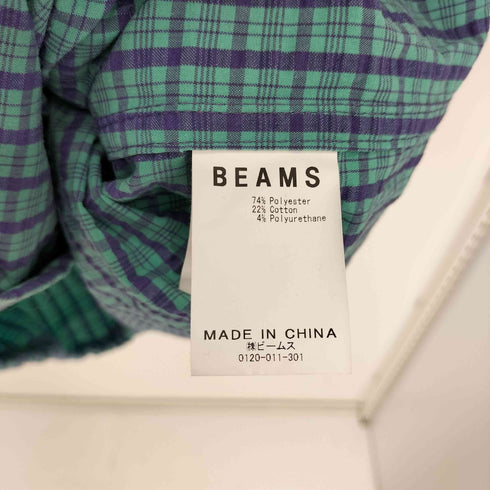 ビームス BEAMS 22SS ミニチェック ジップ フーディー ブルゾン メンズ JPN:M