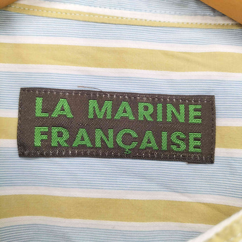 マリンフランセーズ la marine francaise バンドカラーストライプシャツワンピース レディース