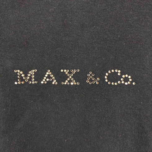 マックスアンドコー MAX & CO. ロゴラインストーン装飾 ミニTシャツ レディース S