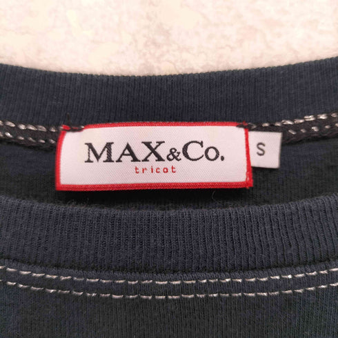 マックスアンドコー MAX & CO. ロゴラインストーン装飾 ミニTシャツ レディース S