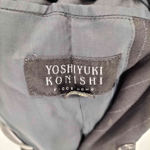 ヨシユキコニシ YOSHIYUKI KONISHI ピンストライプ インサイドアウト スナップ テーラードジャケット メンズ JPN:2