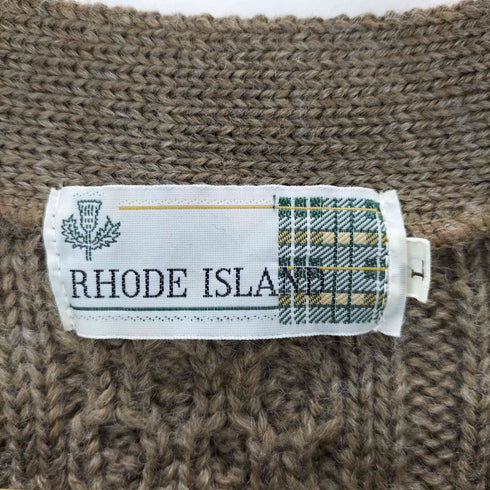 RHODE ISLAND ケーブルニットカーディガン メンズ L