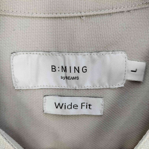 ビーミングバイビームス B:MING by BEAMS ワイドフィット バンドカラー プルオーバーシャツ メンズ JPN:L