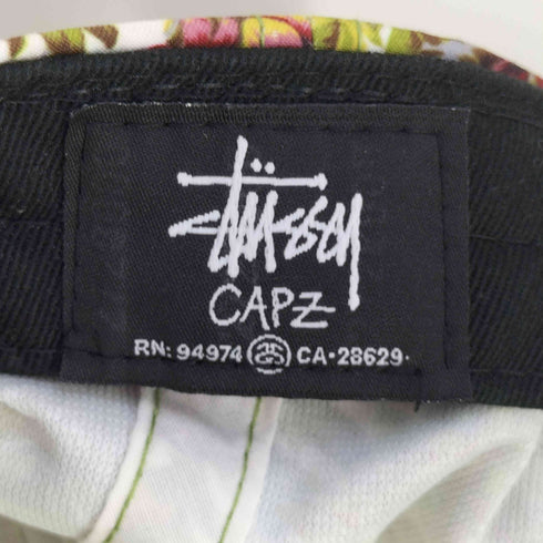 ステューシー Stussy CAPZ ロゴパッチ フラワーパターン スナップバック 5パネルキャップ メンズ