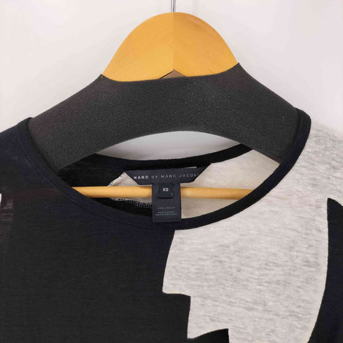 マークバイマークジェイコブス Marc by Marc Jacobs リネン100% デザイン S/S Tシャツ レディース import:XS