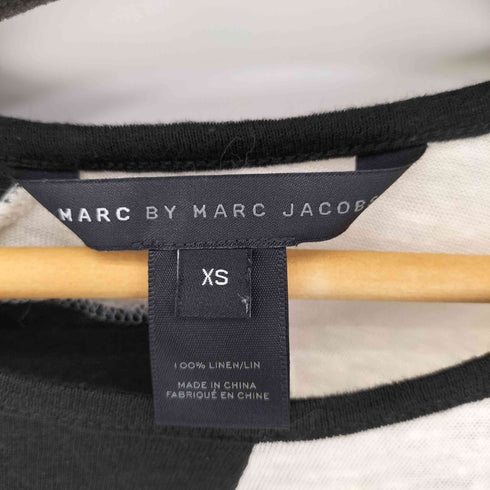 マークバイマークジェイコブス Marc by Marc Jacobs リネン100% デザイン S/S Tシャツ レディース import:XS