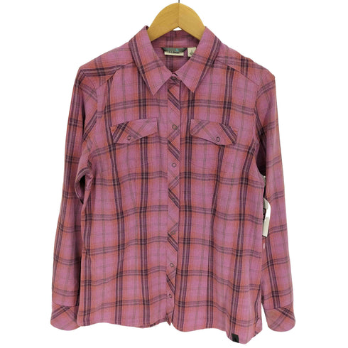 エルエルビーン L.L.Bean マドラスチェック フラップポケット L/S シャツ レディース import:S