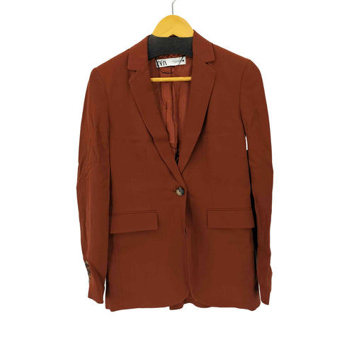 ザラ ZARA レーヨンテンセル 1Bテーラードジャケット レディース import:XS