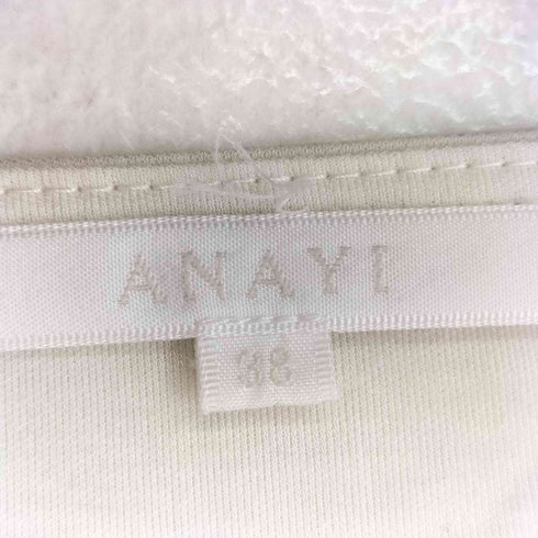 アナイ ANAYI サテンギャザー ボウタイブラウス レディース 38