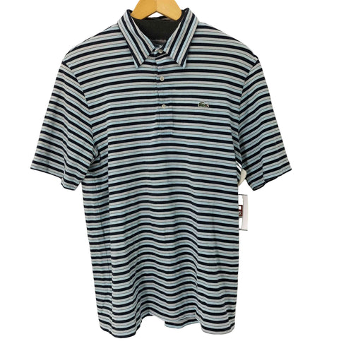 ラコステ LACOSTE ワンポイントロゴ S/S ボーダーポロシャツ メンズ JPN:5