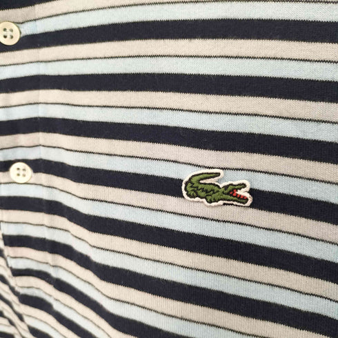 ラコステ LACOSTE ワンポイントロゴ S/S ボーダーポロシャツ メンズ JPN:5