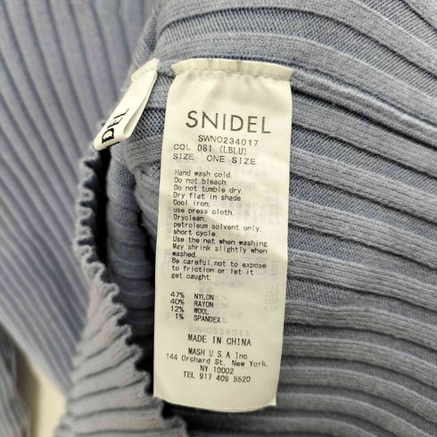 スナイデル snidel 23AW Sustainaワイドリブミニニットワンピ レディース ONE SIZE