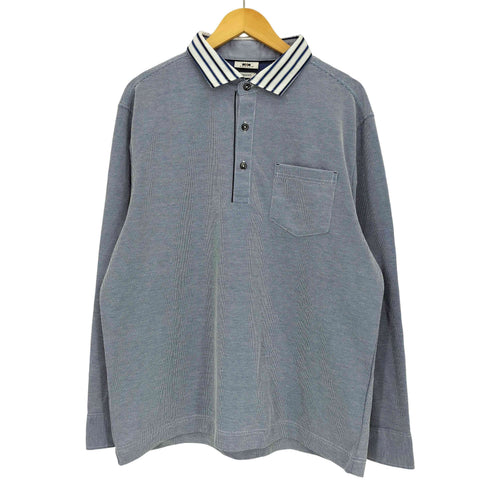 ジョセフアボード JOSEPH ABBOUD 22年製 ORGANIC 襟ボーダー 長袖ポロシャツ メンズ 3L