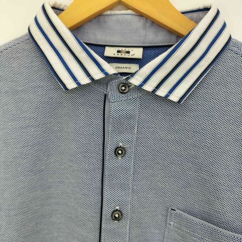ジョセフアボード JOSEPH ABBOUD 22年製 ORGANIC 襟ボーダー 長袖ポロシャツ メンズ 3L