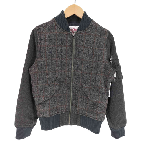 セブンデイズサンデイ SEVENDAYS=SUNDAY HARRIS TWEED チェック ツイード フライト ジャケット ブルゾン MA-1 レディース JPN:M