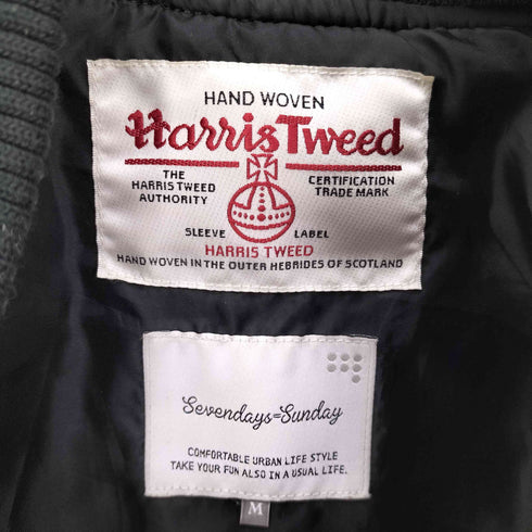 セブンデイズサンデイ SEVENDAYS=SUNDAY HARRIS TWEED チェック ツイード フライト ジャケット ブルゾン MA-1 レディース JPN:M