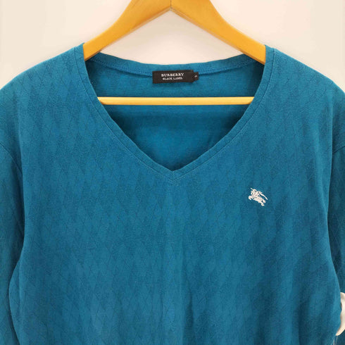 バーバリーブラックレーベル BURBERRY BLACK LABEL Vネックアーガイルカットソー メンズ JPN:3
