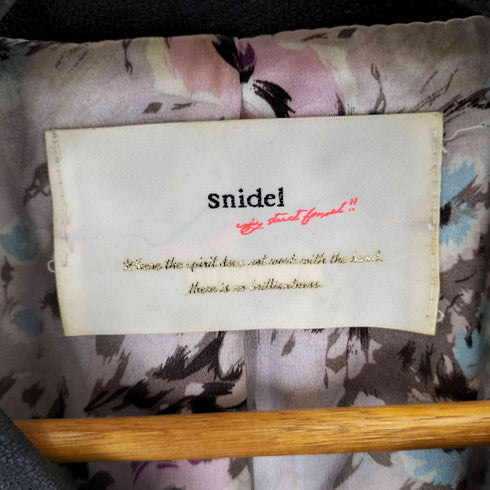スナイデル snidel 裏地花柄 ラムレザー ダブルライダースジャケット レディース JPN:1