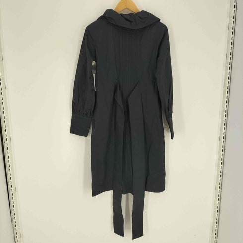 サックスフィフスアベニュー SAKS FIFTH AVENUE タックデザイン フリルカラー シャツ ワンピース レディース 2
