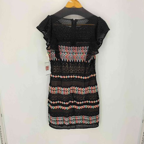 ビーシービージーマックスアズリア BCBG MAXAZRIA クロシェレース切替 総柄 S/S ワンピース レディース SP