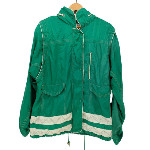 LAVON 90s 香港製 ナイロン フーデッド ジップアップジャケット メンズ import:L