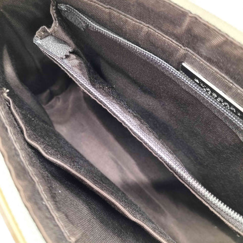 バーバリー BURBERRY ステッチデザイン スエード切替レザーハンドバッグ レディース