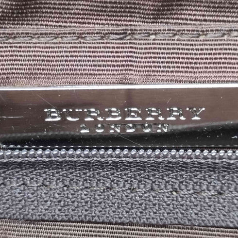 バーバリー BURBERRY ステッチデザイン スエード切替レザーハンドバッグ レディース