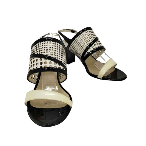 ポリーニ Pollini パンチング ヒールサンダル レディース EUR:36