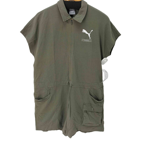 プーマ PUMA S/S フロントジップポロオールインワン レディース import:L