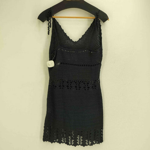ユニフ UNIF クロシェ キャミワンピース かぎ編み ニットドレス Y2K レディース import:XS