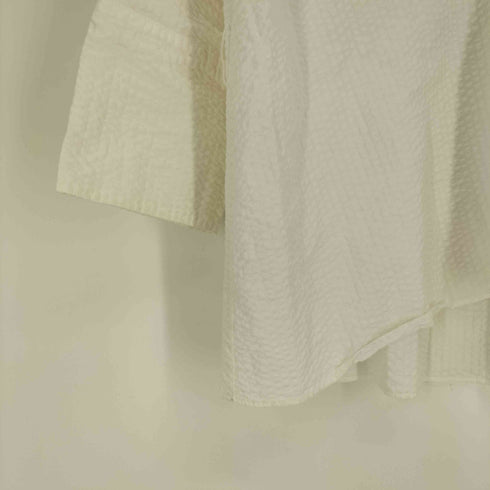 ハリス HARRISS サッカー ストライプ ベルト付き Vネック シャツ ブラウス レディース FR:36