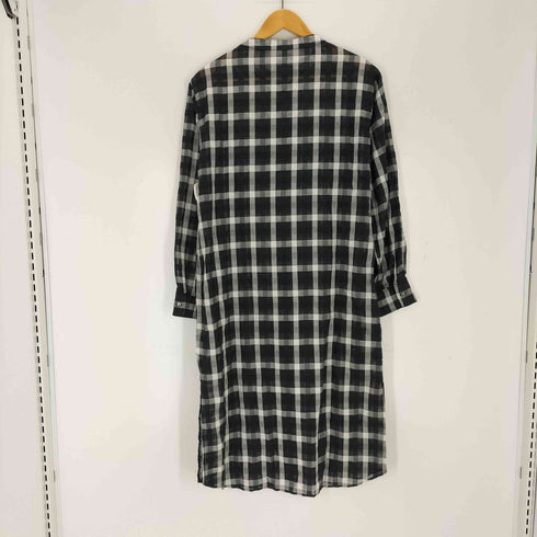 Fluid. シア―チェックロングシャツ レディース