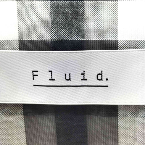 Fluid. シア―チェックロングシャツ レディース