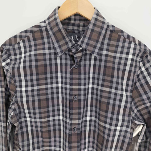 アルマーニエクスチェンジ ARMANI EXCHANGE SLIM FIT L/S チェック シャツ メンズ import:S