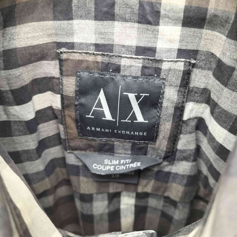 アルマーニエクスチェンジ ARMANI EXCHANGE SLIM FIT L/S チェック シャツ メンズ import:S