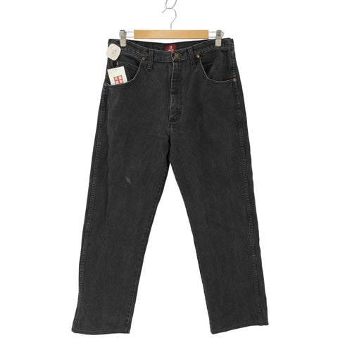 ラングラー Wrangler ジップフライ RELAXED ブラックデニムパンツ メンズ 34 36