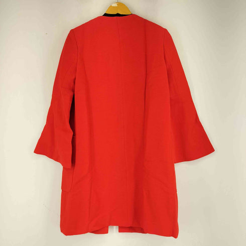 ザラ ZARA ノーカラーコート ベルスリーブ ロング レディース US 5