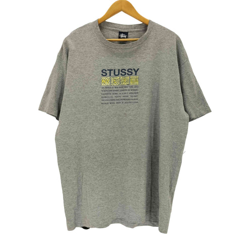 ステューシー Stussy 紺タグ USA製 プリントクルーネックTEE メンズ JPN:XL