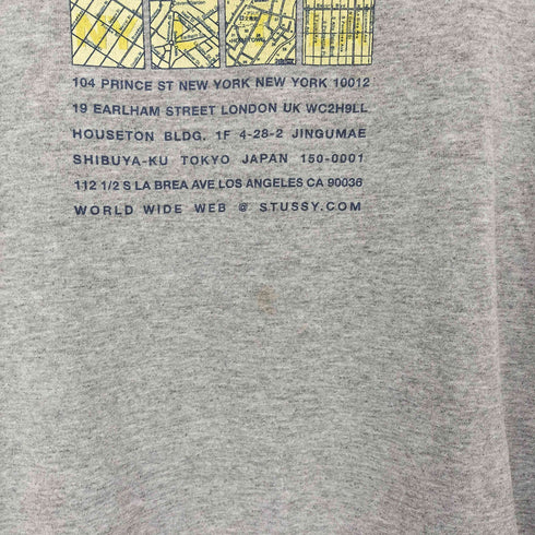 ステューシー Stussy 紺タグ USA製 プリントクルーネックTEE メンズ JPN:XL