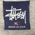 ステューシー Stussy 紺タグ USA製 プリントクルーネックTEE メンズ JPN:XL