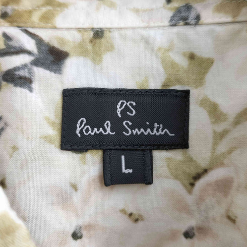 ピーエスポールスミス PS Paul Smith 桜柄 半袖シャツ メンズ L