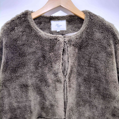 ハリス HARRISS ボアノーカラーコート レディース 36