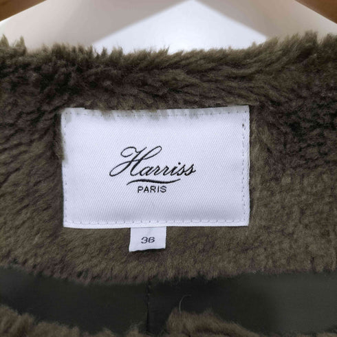 ハリス HARRISS ボアノーカラーコート レディース 36