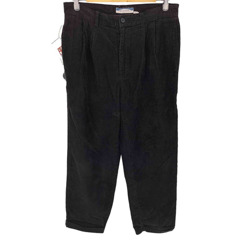 オールドネイビー OLD NAVY 00S 2タックコーデュロイパンツ ブラック メンズ 33/30
