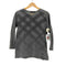 バーバリーブラックレーベル BURBERRY BLACK LABEL チェック 裾ロゴ 七分袖 クルーネックTシャツ メンズ JPN:2