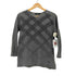 バーバリーブラックレーベル BURBERRY BLACK LABEL チェック 裾ロゴ 七分袖 クルーネックTシャツ メンズ JPN:2