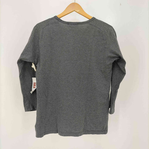バーバリーブラックレーベル BURBERRY BLACK LABEL チェック 裾ロゴ 七分袖 クルーネックTシャツ メンズ JPN:2