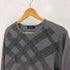 バーバリーブラックレーベル BURBERRY BLACK LABEL チェック 裾ロゴ 七分袖 クルーネックTシャツ メンズ JPN:2